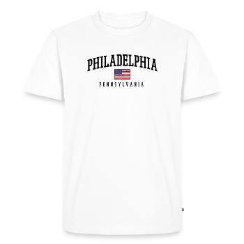 Philadelphia Pennsylvania Vintage Flag - Men's Premium Organic T-Shirt - white - Front - Nico (187cm)