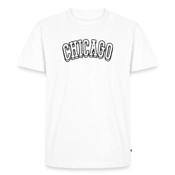 Chemise Chicago - T-shirt Premium bio Homme - blanc - Devant - Nico (187cm)
