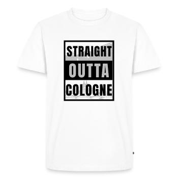 straight outta Cologne Köln kölle colonia kölsch - Men's Premium Organic T-Shirt - white - Front - Nico (187cm)