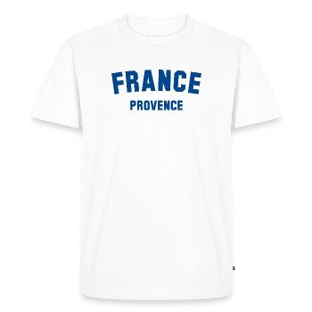 PROVENCE France Frankreich - T-shirt Premium bio Homme - blanc - Devant - Nico (187cm)