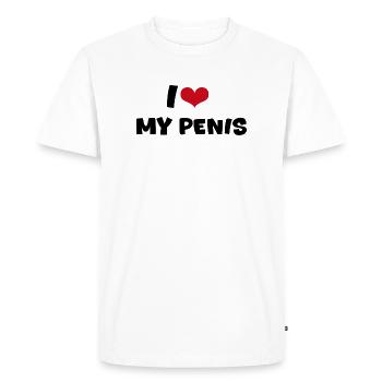 J’adore - T-shirt Premium bio Homme - blanc - Devant - Nico (187cm)