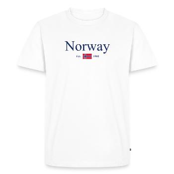 Norvège - Norvège - Norvège - Drapeau - Scandinavie - T-shirt Premium bio Homme - blanc - Devant - Nico (187cm)