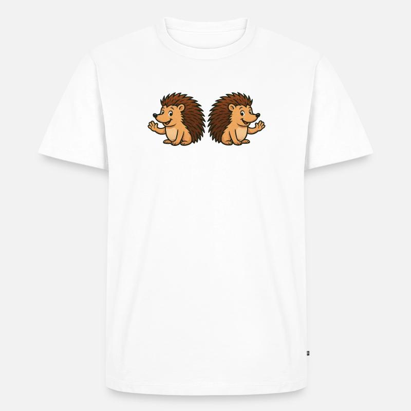 Niedliche Igel  Comic - Männer Premium Bio T-Shirt - Weiß