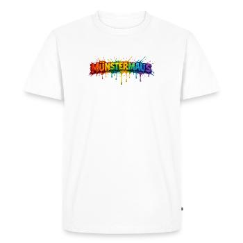 MünsterMaus Colour Splash - T-shirt Premium bio Homme - blanc - Devant - Nico (187cm)