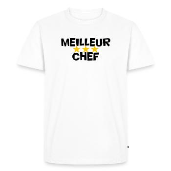 Best Chef - Men's Premium Organic T-Shirt - white - Front - Nico (187cm)