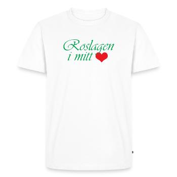 Roslagen in the middle – coastal romance in green - Men's Premium Organic T-Shirt - white - Front - Nico (187cm)