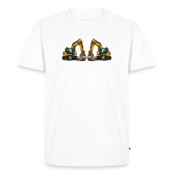 Véhicules excavateurs - T-shirt Premium bio Homme - blanc - Devant - Nico (187cm)