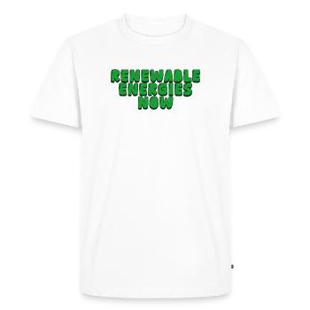 renewable energies now - Men's Premium Organic T-Shirt - white - Front - Nico (187cm)