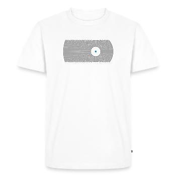 round - Men's Premium Organic T-Shirt - white - Front - Nico (187cm)