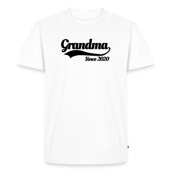 Grandma since 2020 grand-mère grossesse annonce - T-shirt Premium bio Homme - blanc - Devant - Nico (187cm)