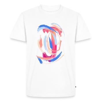 Lettre "J" - T-shirt Premium bio Homme - blanc - Devant - Nico (187cm)