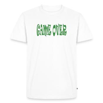 Fin du jeu - T-shirt Premium bio Homme - blanc - Devant - Nico (187cm)