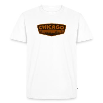 Chicago, Illinois, États-Unis - T-shirt Premium bio Homme - blanc - Devant - Nico (187cm)