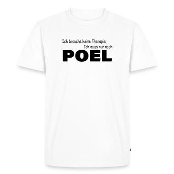 Thérapie POEL - T-shirt Premium bio Homme - blanc - Devant - Nico (187cm)
