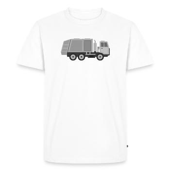Camion à ordures - T-shirt Premium bio Homme - blanc - Devant - Nico (187cm)