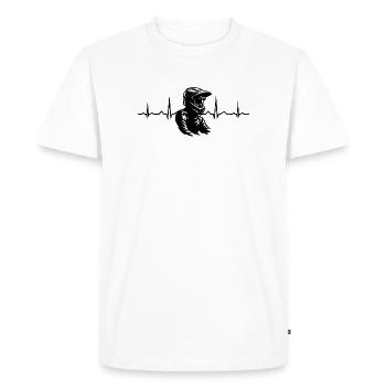 Une inspiration sympa du motocross - T-shirt Premium bio Homme - blanc - Devant - Nico (187cm)