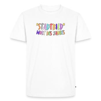 Mot de l’année Cityscape - T-shirt Premium bio Homme - blanc - Devant - Nico (187cm)