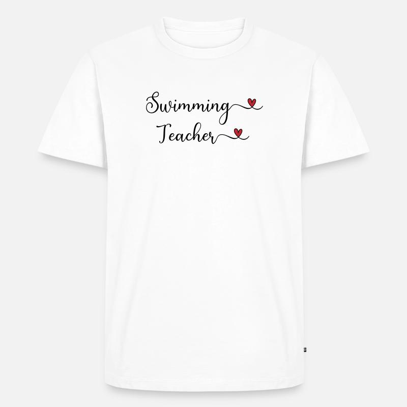 Schwimmlehrer - Männer Premium Bio T-Shirt - Weiß