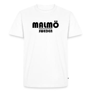 Malmö Suède - T-shirt Premium bio Homme - blanc - Devant - Nico (187cm)