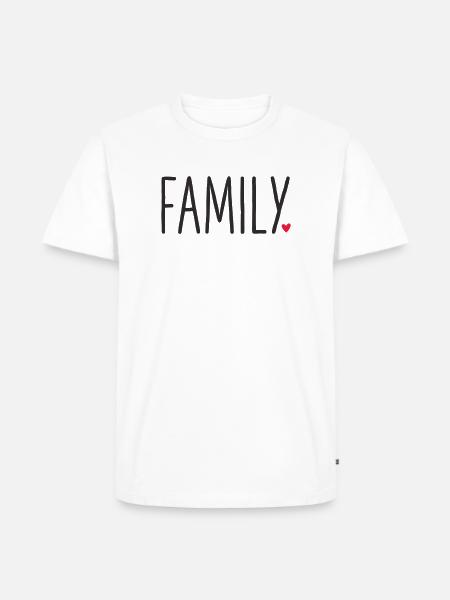Family mit Herz - Männer Premium Bio T-Shirt - Weiß