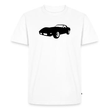 US Classic Car Corvette - T-shirt Premium bio Homme - blanc - Devant - Nico (187cm)
