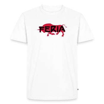 Feria - T-shirt Premium bio Homme - blanc - Devant - Nico (187cm)