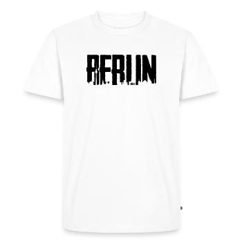 Berlin T-shirt - T-shirt Premium bio Homme - blanc - Devant - Nico (187cm)