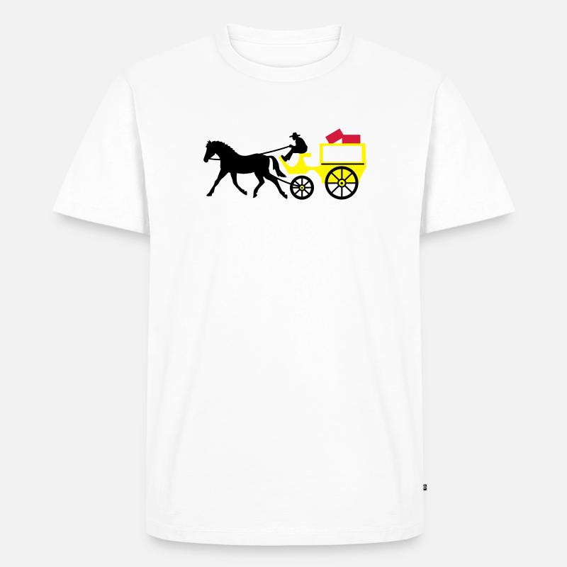 postkutsche post transport - Männer Premium Bio T-Shirt - Weiß