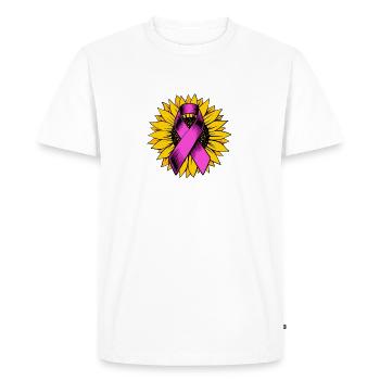 Cancer du sein - T-shirt Premium bio Homme - blanc - Devant - Nico (187cm)