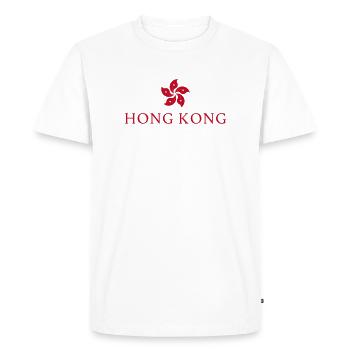 Hong Kong Design – Pour les fans de la ville - T-shirt Premium bio Homme - blanc - Devant - Nico (187cm)