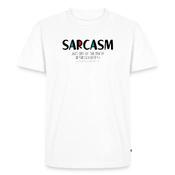 Sarcasme - T-shirt Premium bio Homme - blanc - Devant - Nico (187cm)