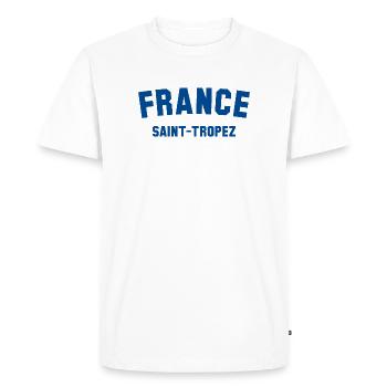SAINT-TROPEZ France Frankreich - Men's Premium Organic T-Shirt - white - Front - Nico (187cm)