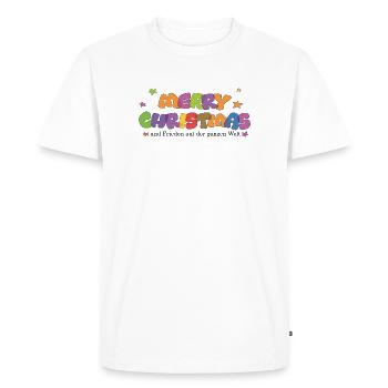 Merry Christmas and peace around the world - Men's Premium Organic T-Shirt - white - Front - Nico (187cm)