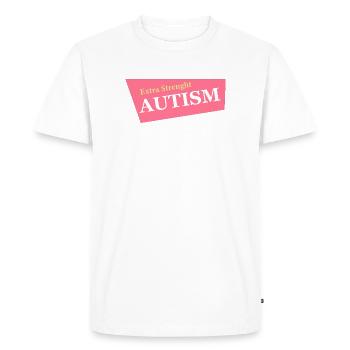Autisme Chemise Drôle Chemise - T-shirt Premium bio Homme - blanc - Devant - Nico (187cm)