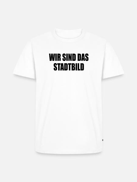 wir sind das stadtbild - Männer Premium Bio T-Shirt - Weiß