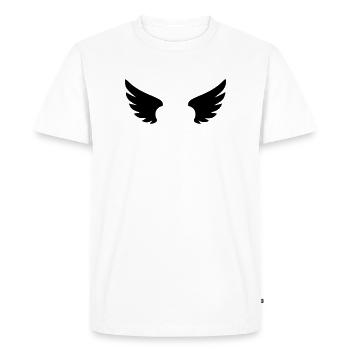Pictogramme d’ange | Ange gardien et symbole de la foi - T-shirt Premium bio Homme - blanc - Devant - Nico (187cm)