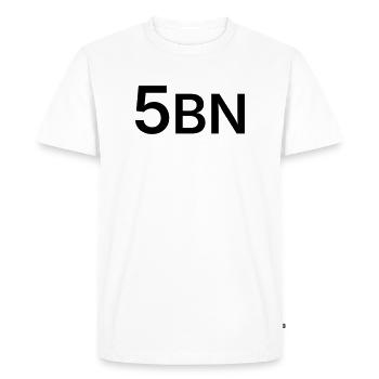 5BN lettering black - Men's Premium Organic T-Shirt - white - Front - Nico (187cm)