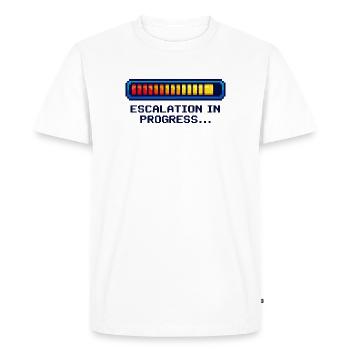 Chemise geek de mode Escalade – Design de nerds drôle - T-shirt Premium bio Homme - blanc - Devant - Nico (187cm)