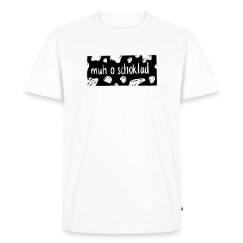Muh o Schoklad - T-shirt Premium bio Homme - blanc - Devant - Nico (187cm)