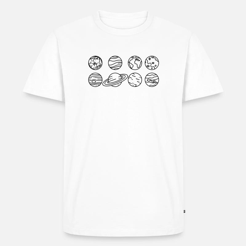Solar System Planets – Solar System Space - Men's Premium Organic T-Shirt - white