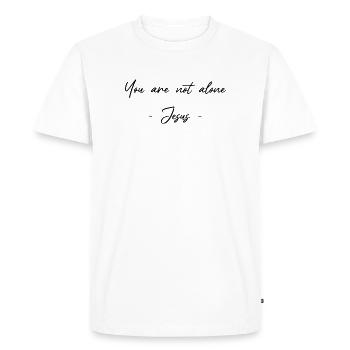 Tu n’es pas seul - Jésus - Croyances - T-shirt Premium bio Homme - blanc - Devant - Nico (187cm)