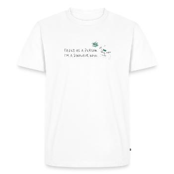 Échec en tant qu’humain, maintenant dinosaure - T-shirt Premium bio Homme - blanc - Devant - Nico (187cm)