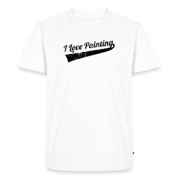 J’adore peindre - T-shirt Premium bio Homme - blanc - Devant - Nico (187cm)