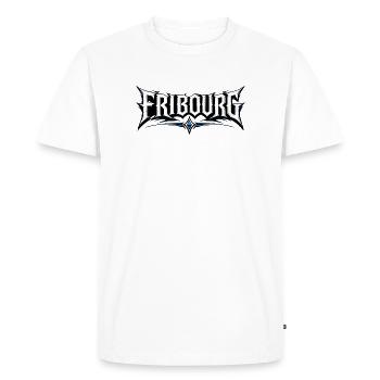 Police baptismale de FRIBOURG - T-shirt Premium bio Homme - blanc - Devant - Nico (187cm)