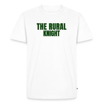 LE CHEVALIER RURAL — Force, Honneur et Identité Country - T-shirt Premium bio Homme - blanc - Devant - Nico (187cm)