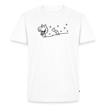 Dinosaurs in the snow - Men's Premium Organic T-Shirt - white - Front - Nico (187cm)