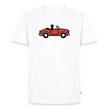 Cabriolet Sports Car Italy Vacation Car - Men's Premium Organic T-Shirt - white - Front - Nico (187cm)