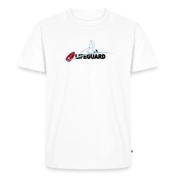 Lifeguard sauveteur aquatique - T-shirt Premium bio Homme - blanc - Devant - Nico (187cm)