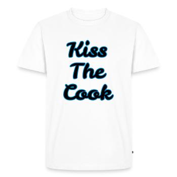 kiss the cook - Men's Premium Organic T-Shirt - white - Front - Nico (187cm)