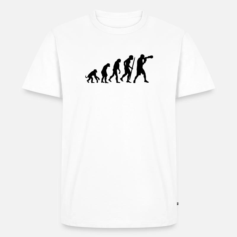 Evolution de la boxe - T-shirt Premium bio Homme - blanc